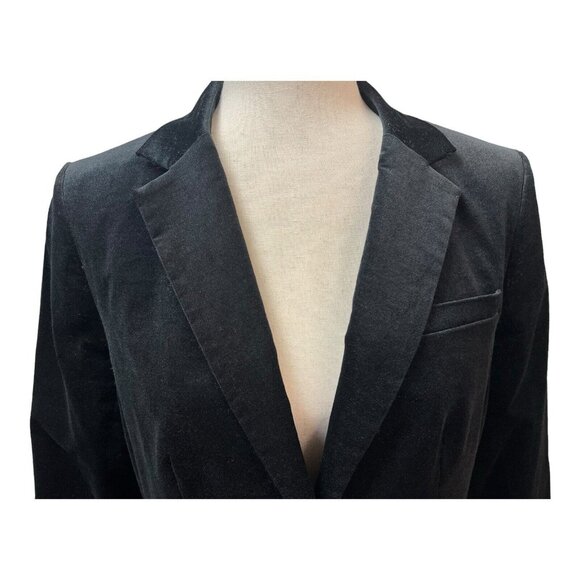 Banana Republic Womens Long Lean Velvet Blazer~Size Unknown (No Tag)~Black L5 08 - Picture 2 of 11